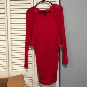 Red fitted yet gooey dress